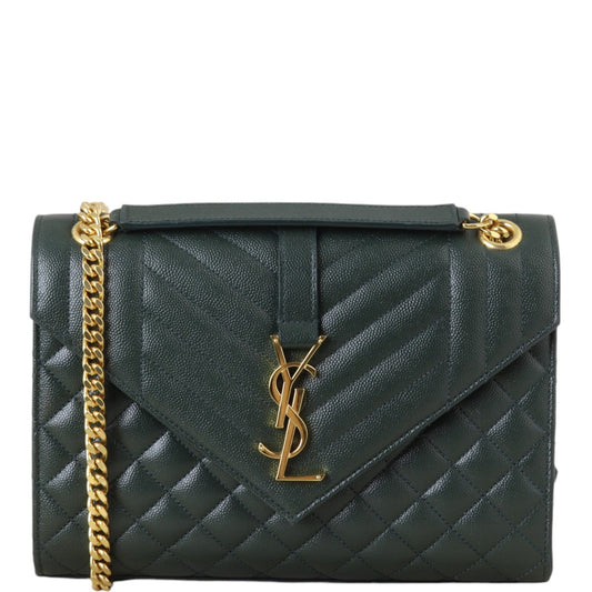 Saint Laurent Monogram Mix Matelasse Envelope Chain Bag Medium