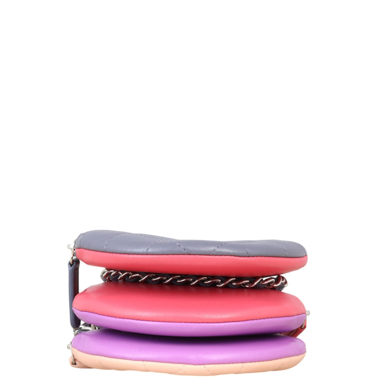 Chanel CC Round Triple Zip Pouch on Chain