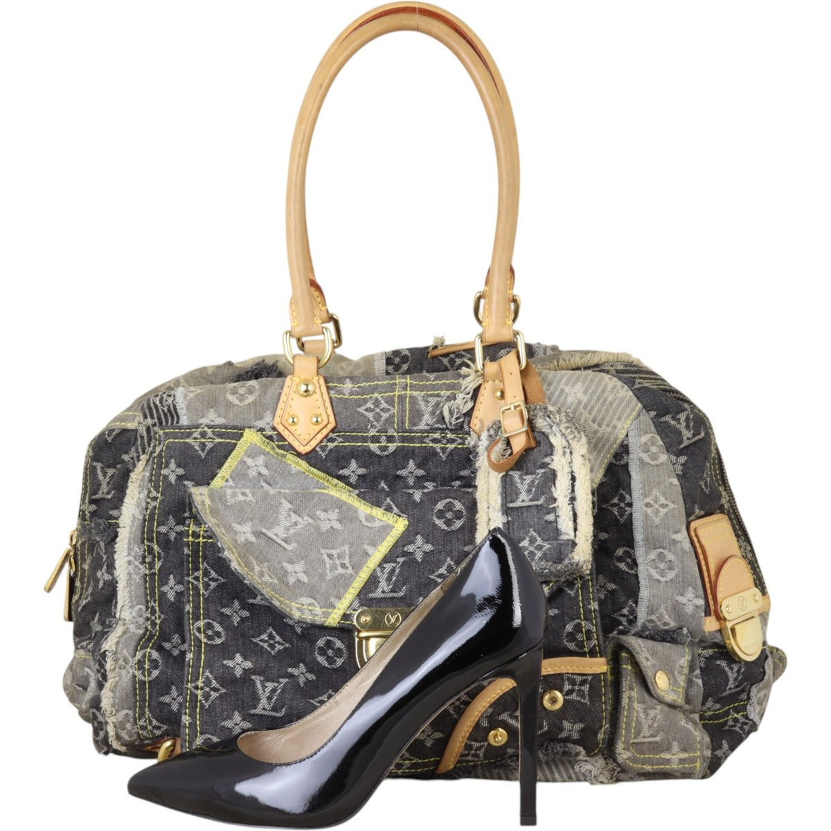Louis Vuitton Bowly Denim Patchwork