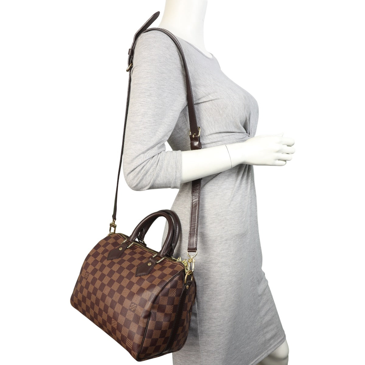 Louis Vuitton Speedy 25 Bandouliere Damier Ebene