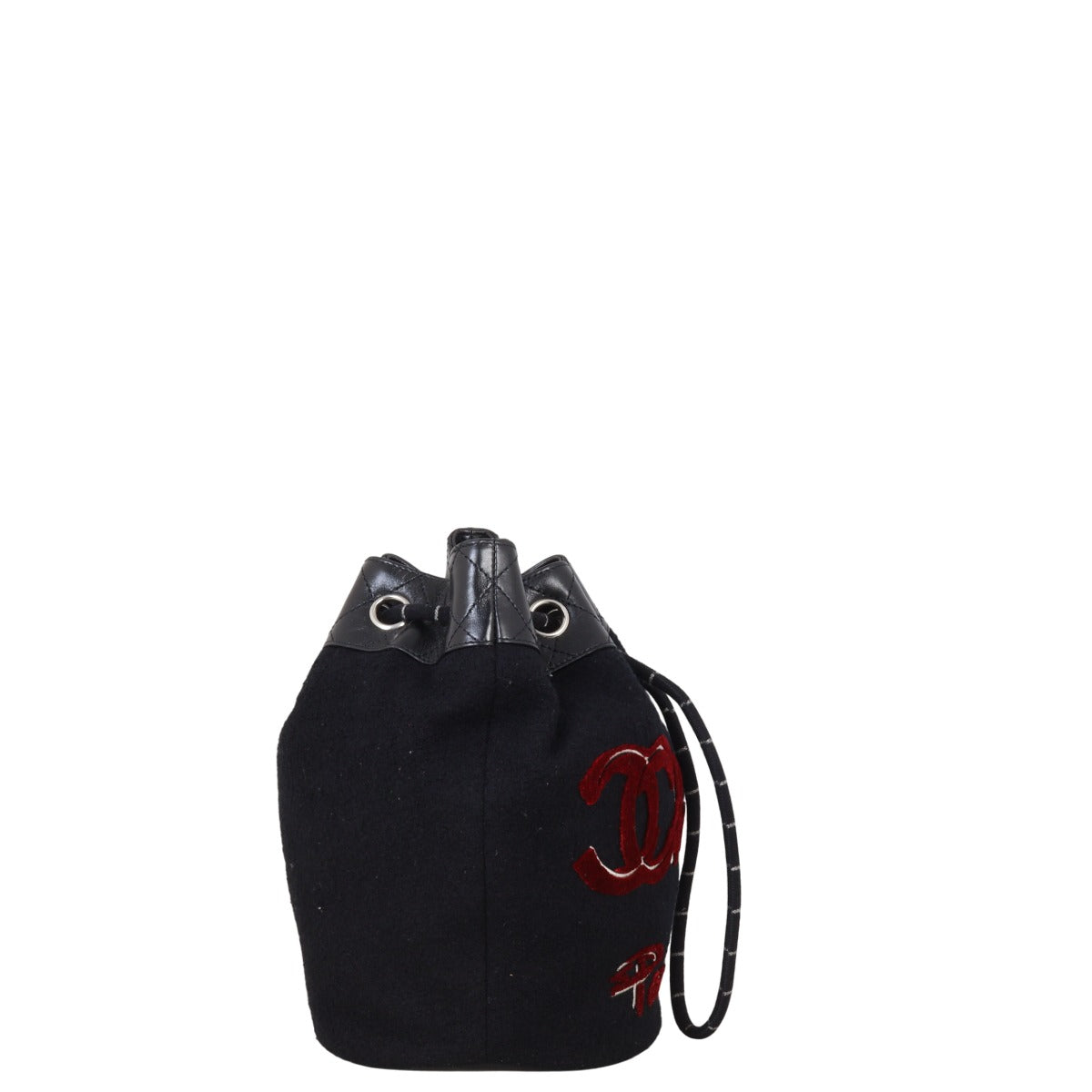 Chanel Paris-Hamburg Drawstring Wool Bucket Bag