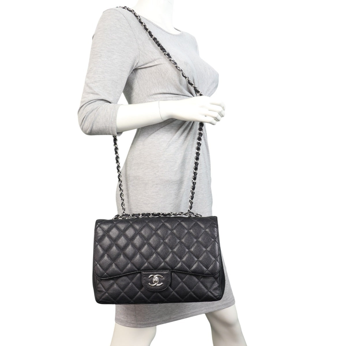 Chanel Classic Single Flap Jumbo Caviar