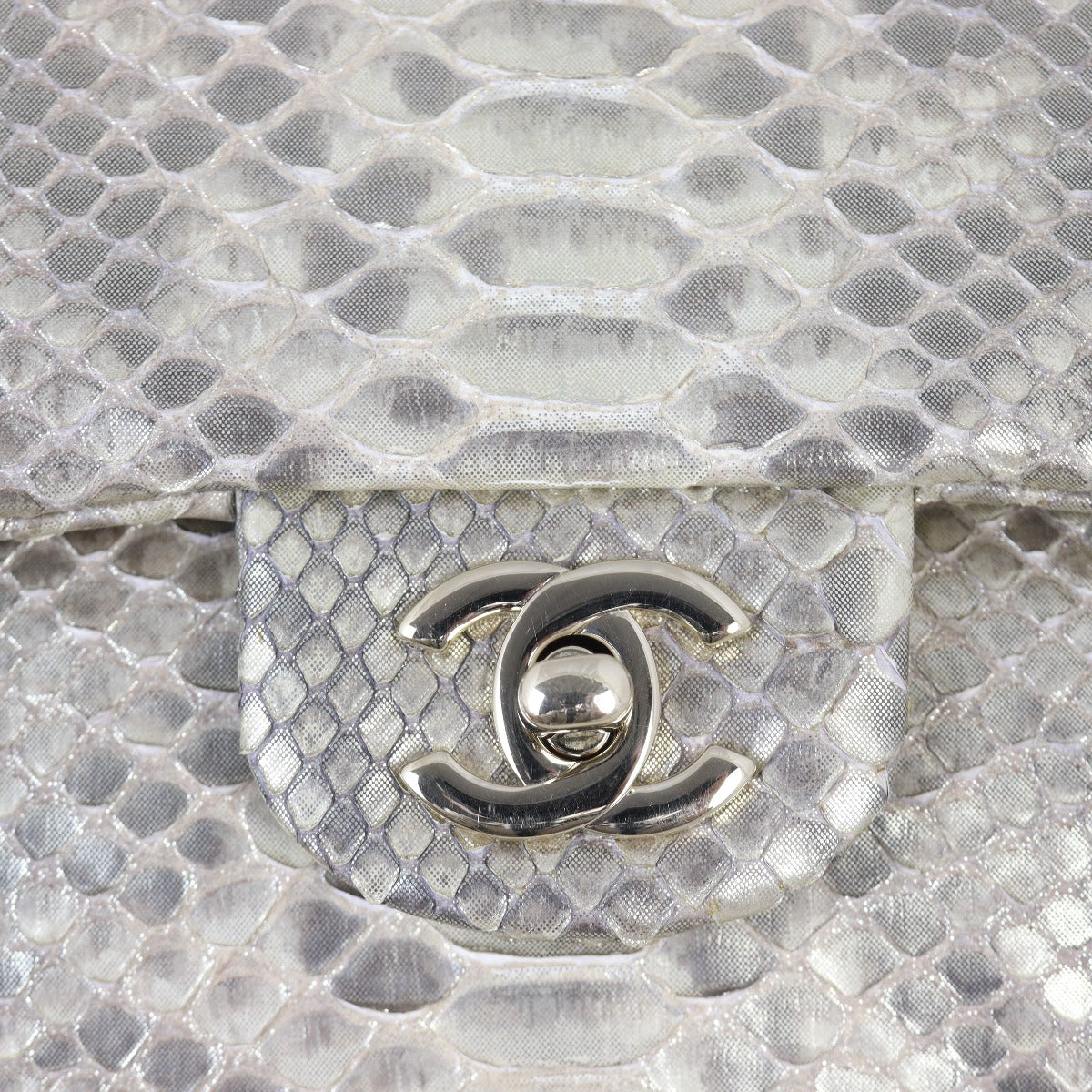 Chanel Classic Double Flap Medium Iridescent Python