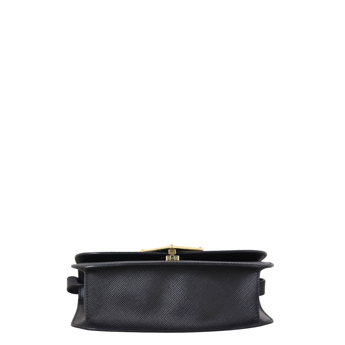 Prada Saffiano Cuir Embleme Flap Shoulder Bag