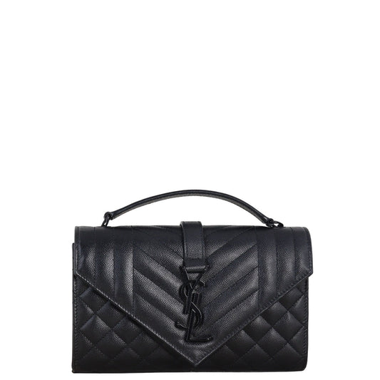 Saint Laurent Monogram Mix Matelasse Envelope Chain Bag Small