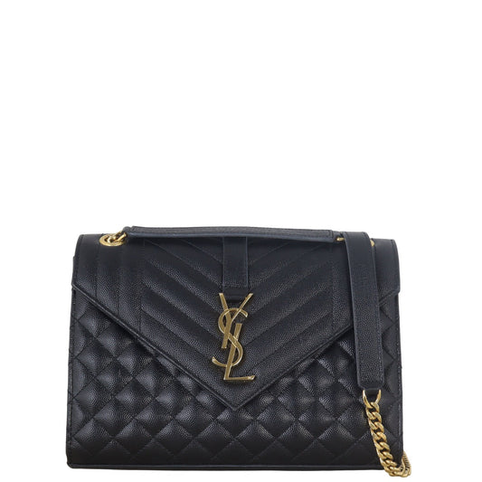 Saint Laurent Monogram Mix Matelasse Envelope Chain Bag Medium