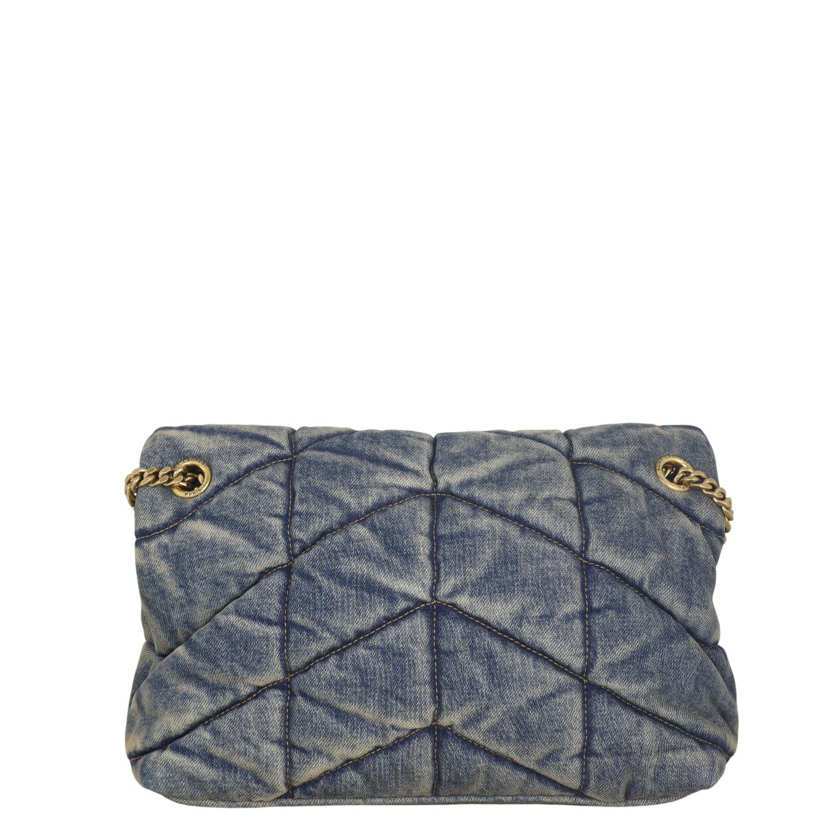 Saint Laurent Loulou Puffer Small Denim