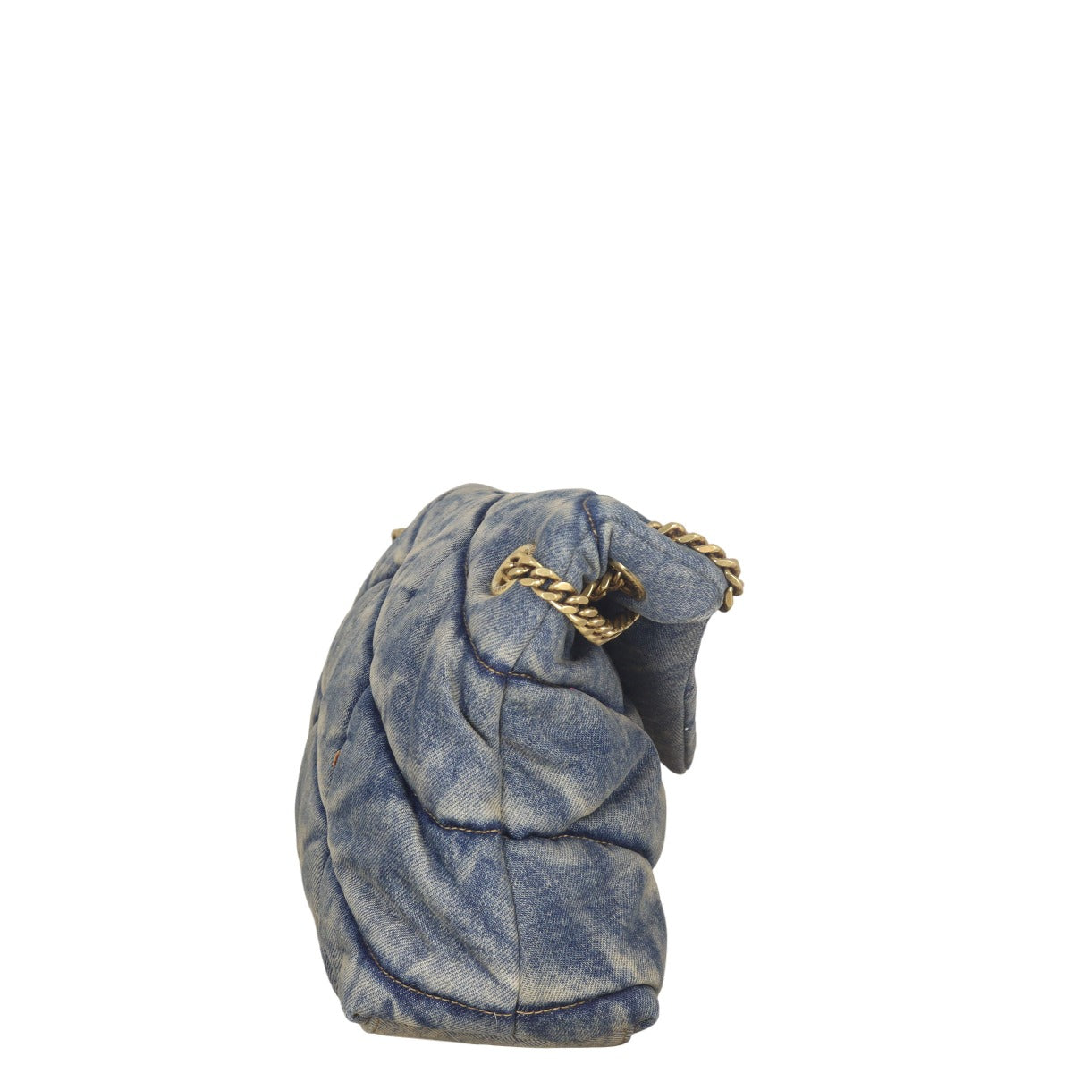 Saint Laurent Loulou Puffer Small Denim