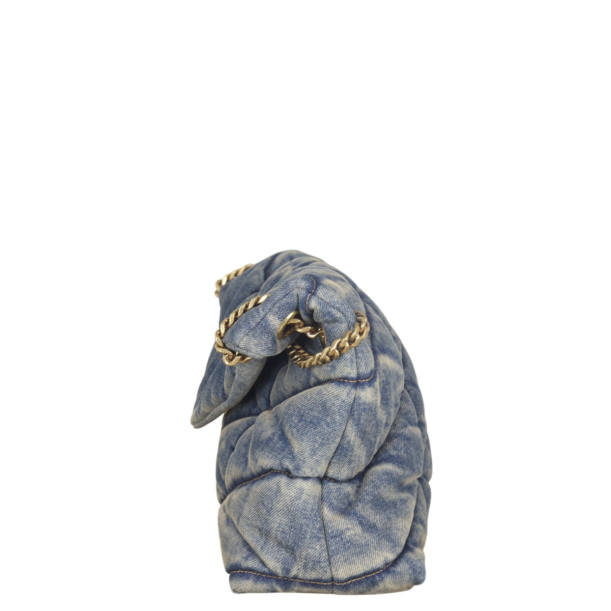 Saint Laurent Loulou Puffer Small Denim