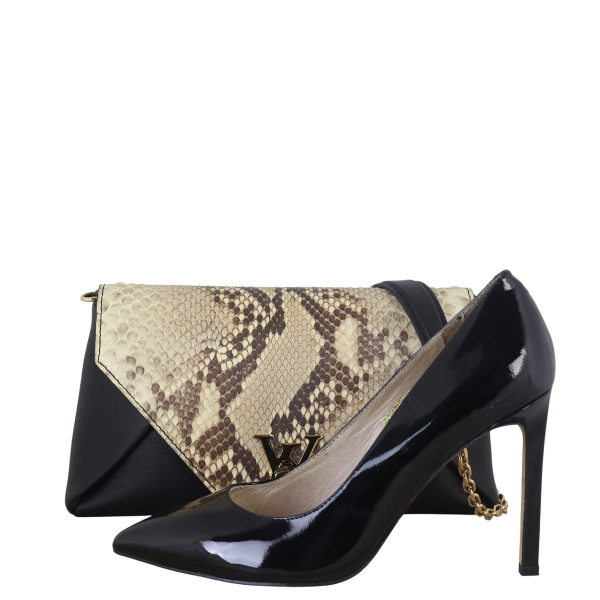 Louis Vuitton Love Note Chain Clutch Python