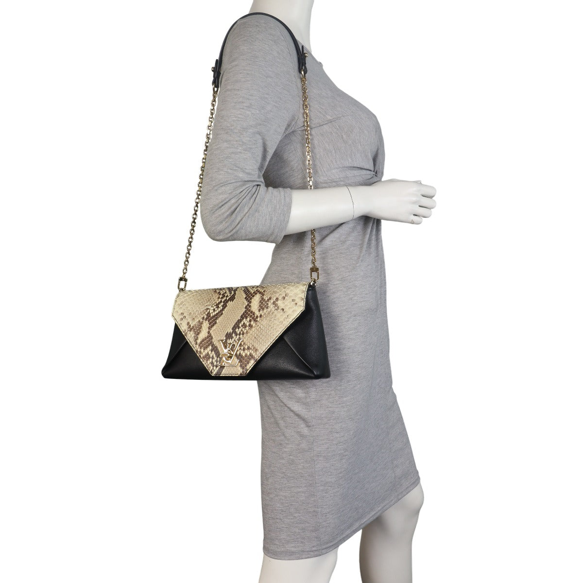 Louis Vuitton Love Note Chain Clutch Python
