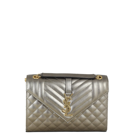 Saint Laurent Monogram Mix Matelasse Envelope Chain Bag Medium