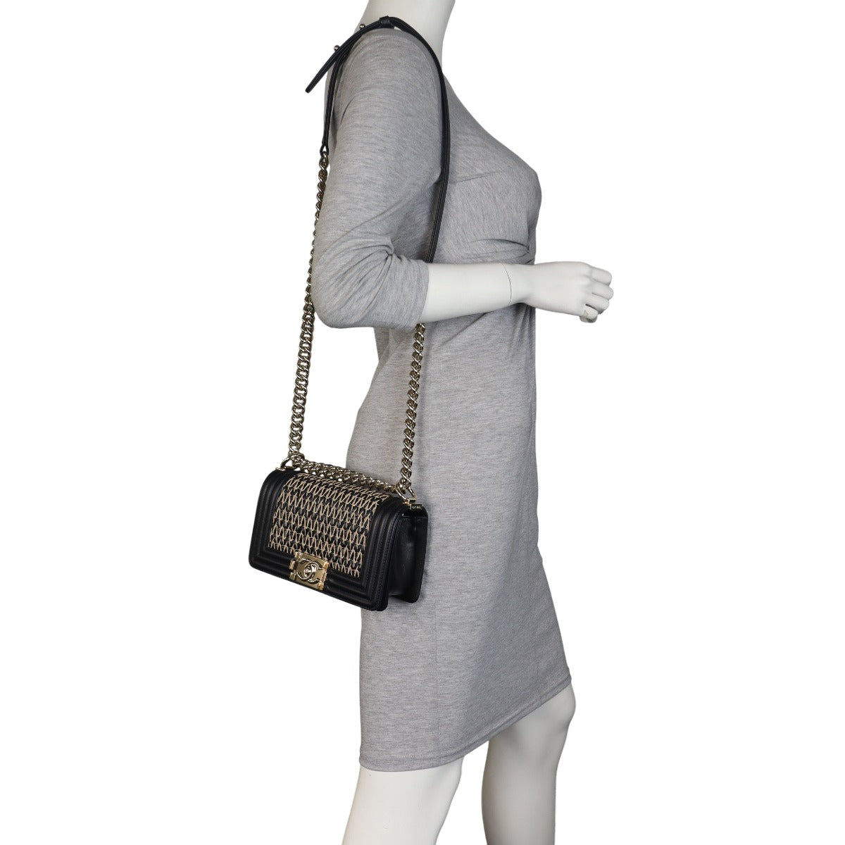 Chanel Boy Small Raffia