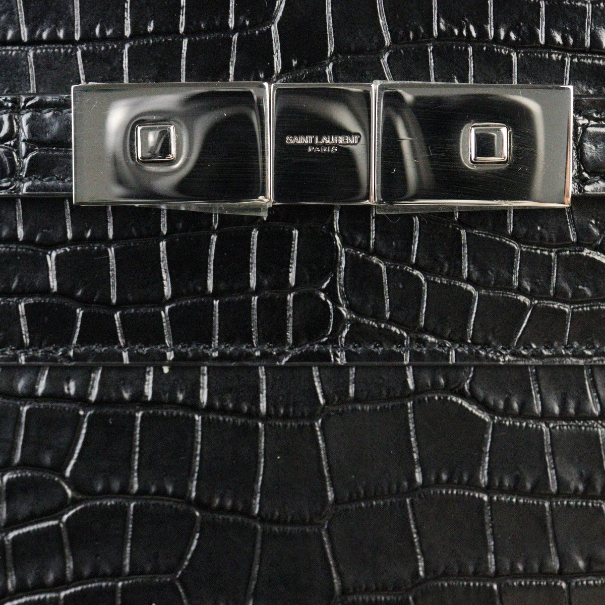 Saint Laurent Manhattan Tote Medium Croc Embossed