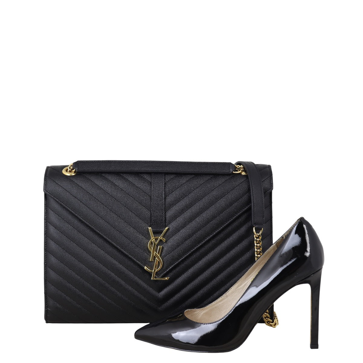 Saint Laurent Matelasse Envelope Large Bag