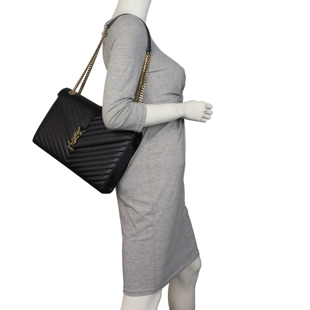 Saint Laurent Matelasse Envelope Large Bag