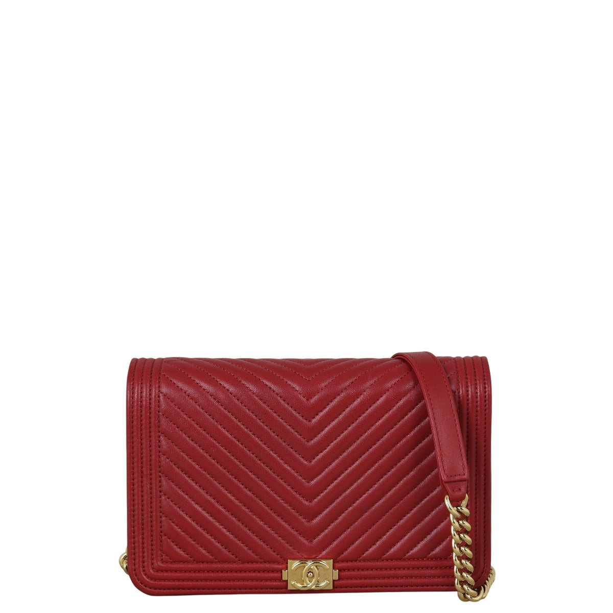 Chanel Boy Wallet on Chain Chevron