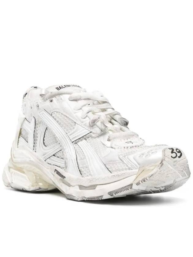 Luxury Balenciaga Trending 2025 Runner Embroidered Logo Low Top Sneakers White