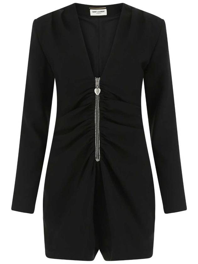 Luxury Saint Laurent Trending 2025 Short Jumpsuit Black