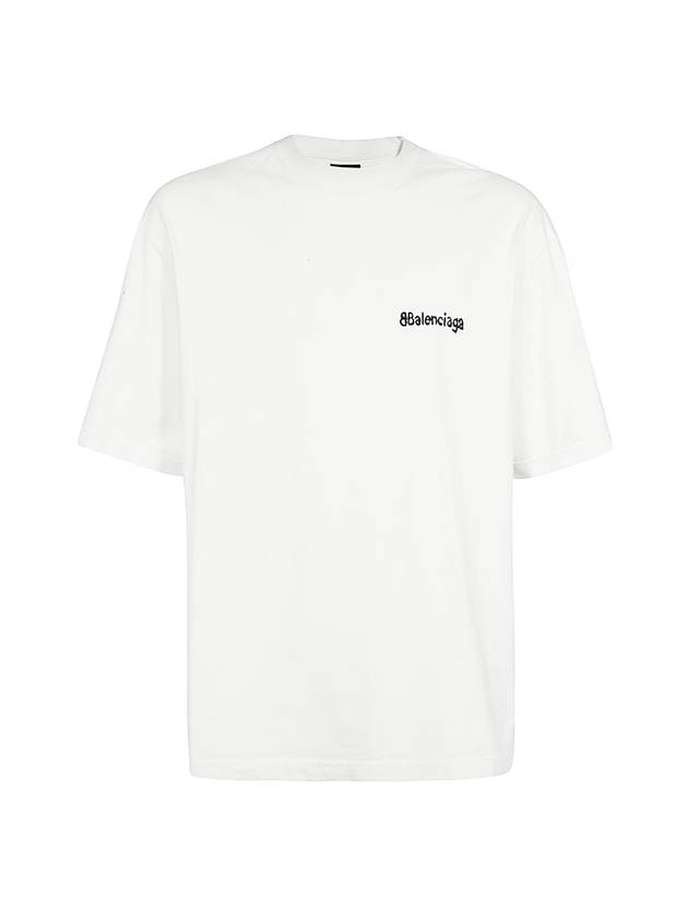 Luxury Balenciaga Trending 2025 Logo Crew Neck Short Sleeve T-Shirt White