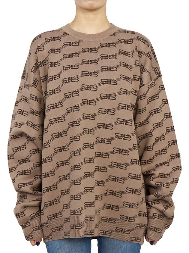 Luxury Balenciaga Trending 2025 BB Monogram Sweatshirt Brown