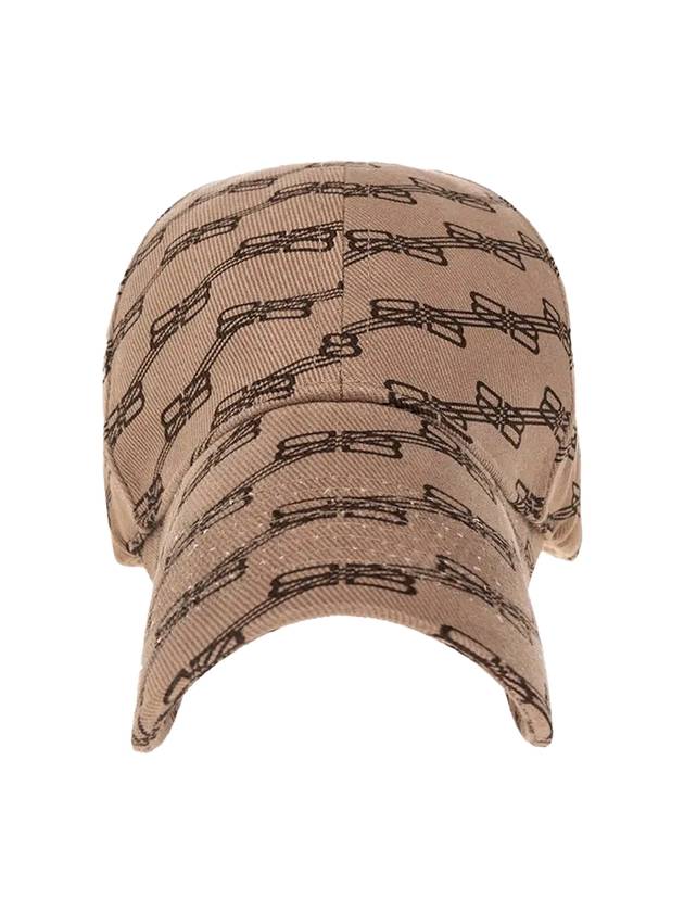Luxury Balenciaga Trending 2025 BB Monogram Cotton Drill Ball Cap Beige