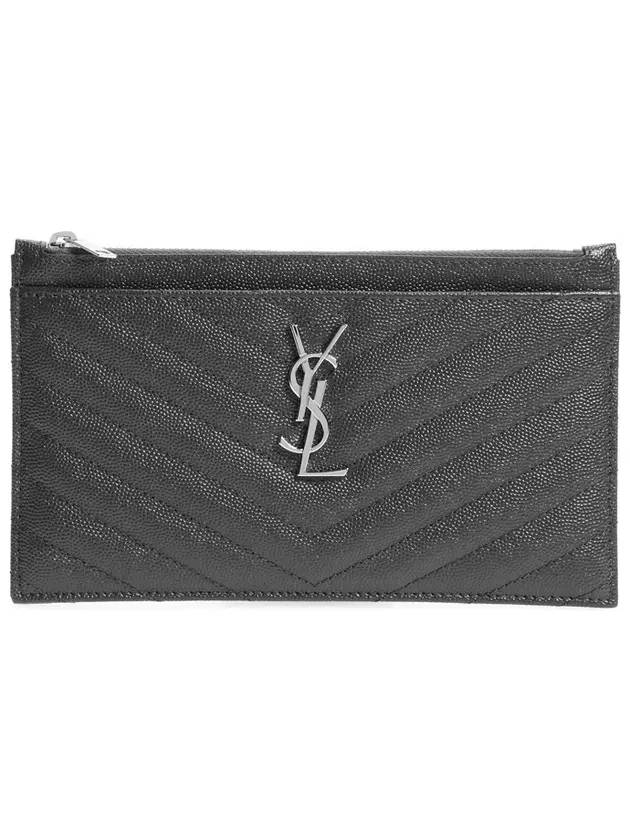 Luxury Saint Laurent Trending 2025 Silver Hardware Matelasse Pouch Bag Grey