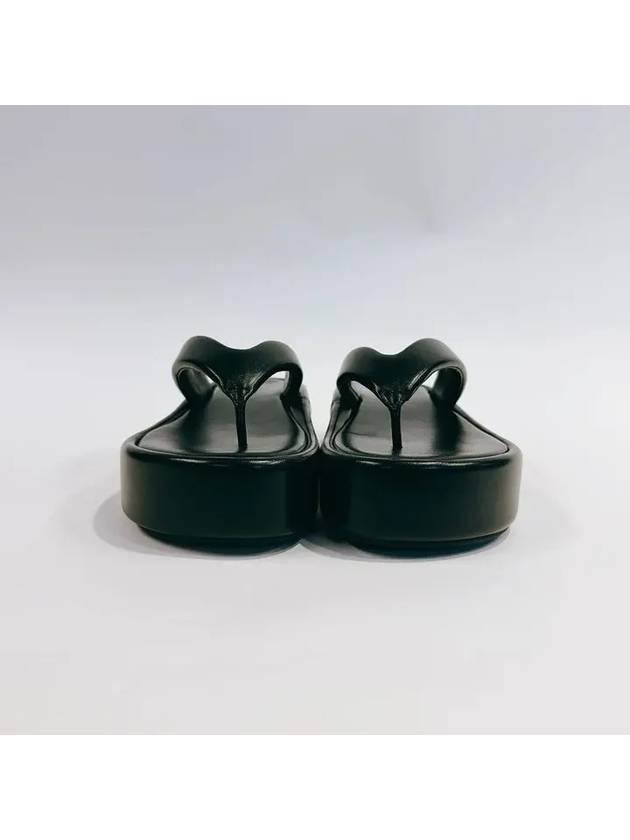 Luxury Balenciaga Trending 2025 Women's Rise Thong Flip Flops Black