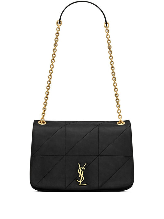 Luxury Saint Laurent Trending 2025 Women's Ysl Bo Jamie Black Bag With Golden Logo in Nero | 763475AAB3210001000