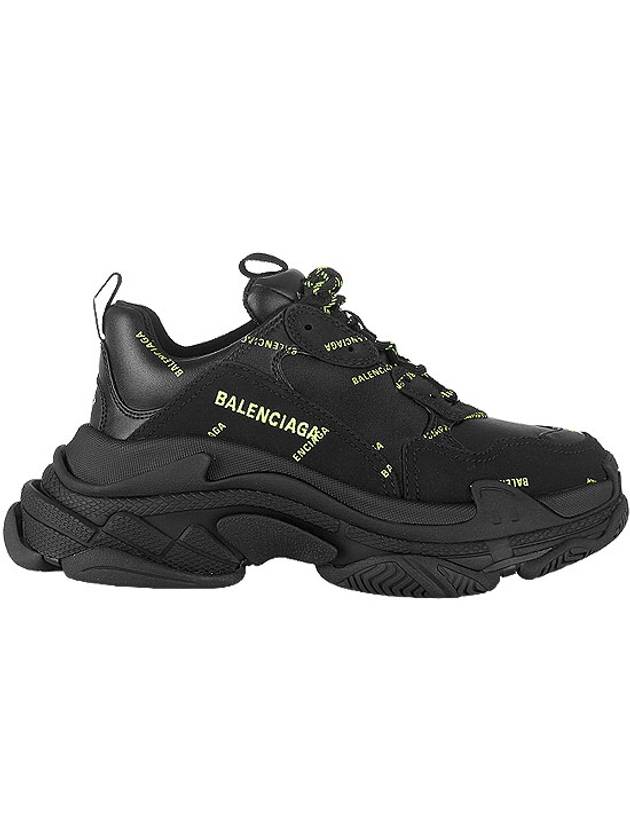 Luxury Balenciaga Trending 2025 All Over Triple S Low Top Sneakers Black