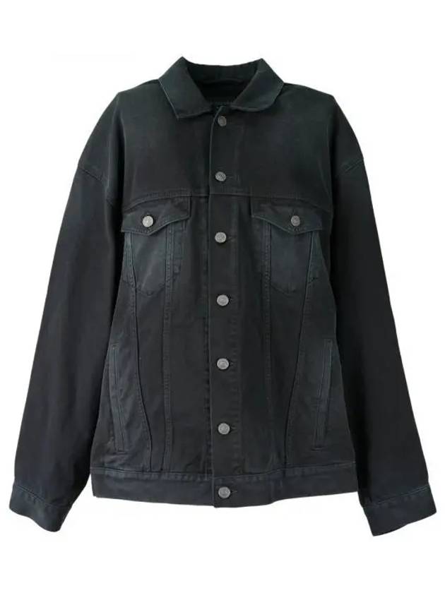 Luxury Balenciaga Trending 2025 Sunbleached Denim Jacket Black