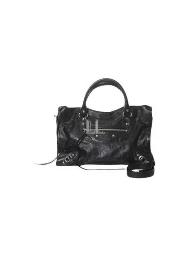 Luxury Balenciaga Trending 2025 Le City Medium Leather Tote Bag Black