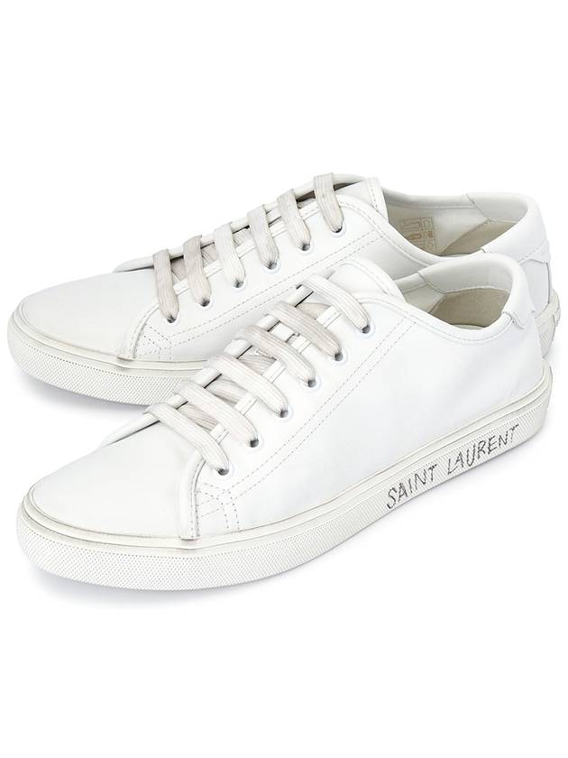 Luxury Saint Laurent Trending 2025 Men's Malibu Low Top Sneakers White