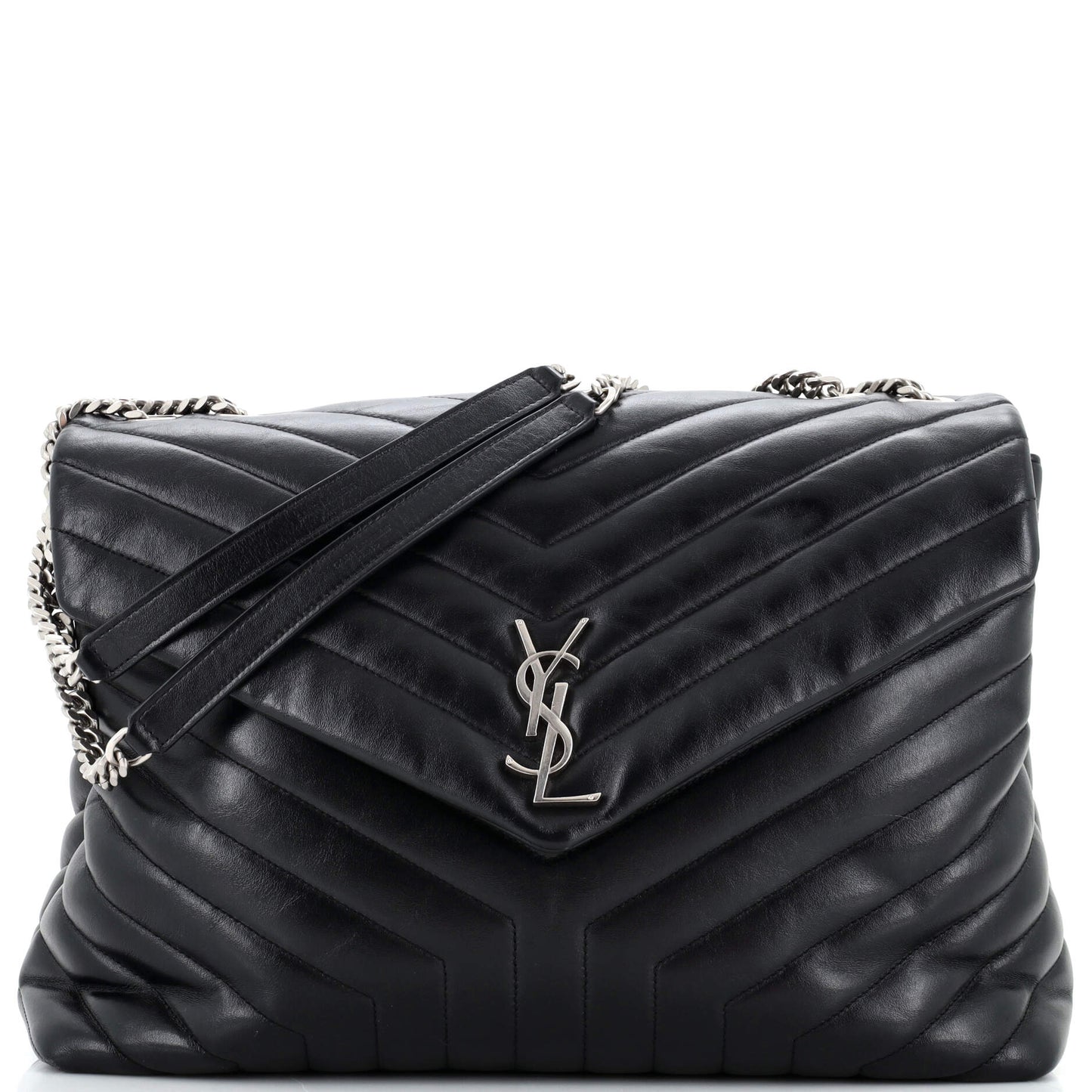 Luxury Saint Laurent Trending 2025 Loulou Shoulder Bag Matelasse Chevron Leather Large