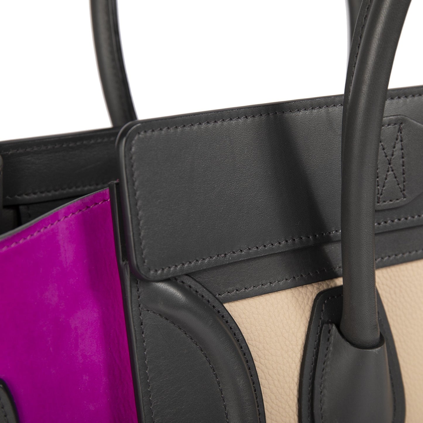 Celine Tricolor Micro Luggage Tote