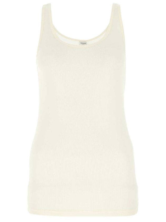 Luxury Saint Laurent Trending 2025 Cotton Rib Sleeveless