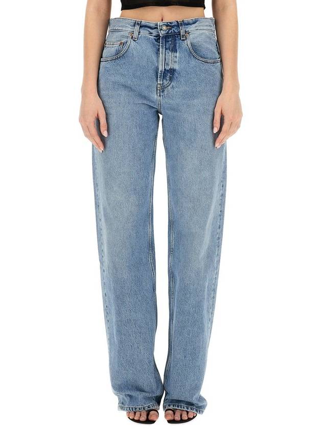 Luxury Saint Laurent Trending 2025 Loose Fit Denim Straight Pants Blue