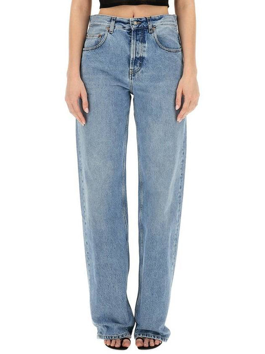 Luxury Saint Laurent Trending 2025 Loose Fit Denim Straight Pants Blue