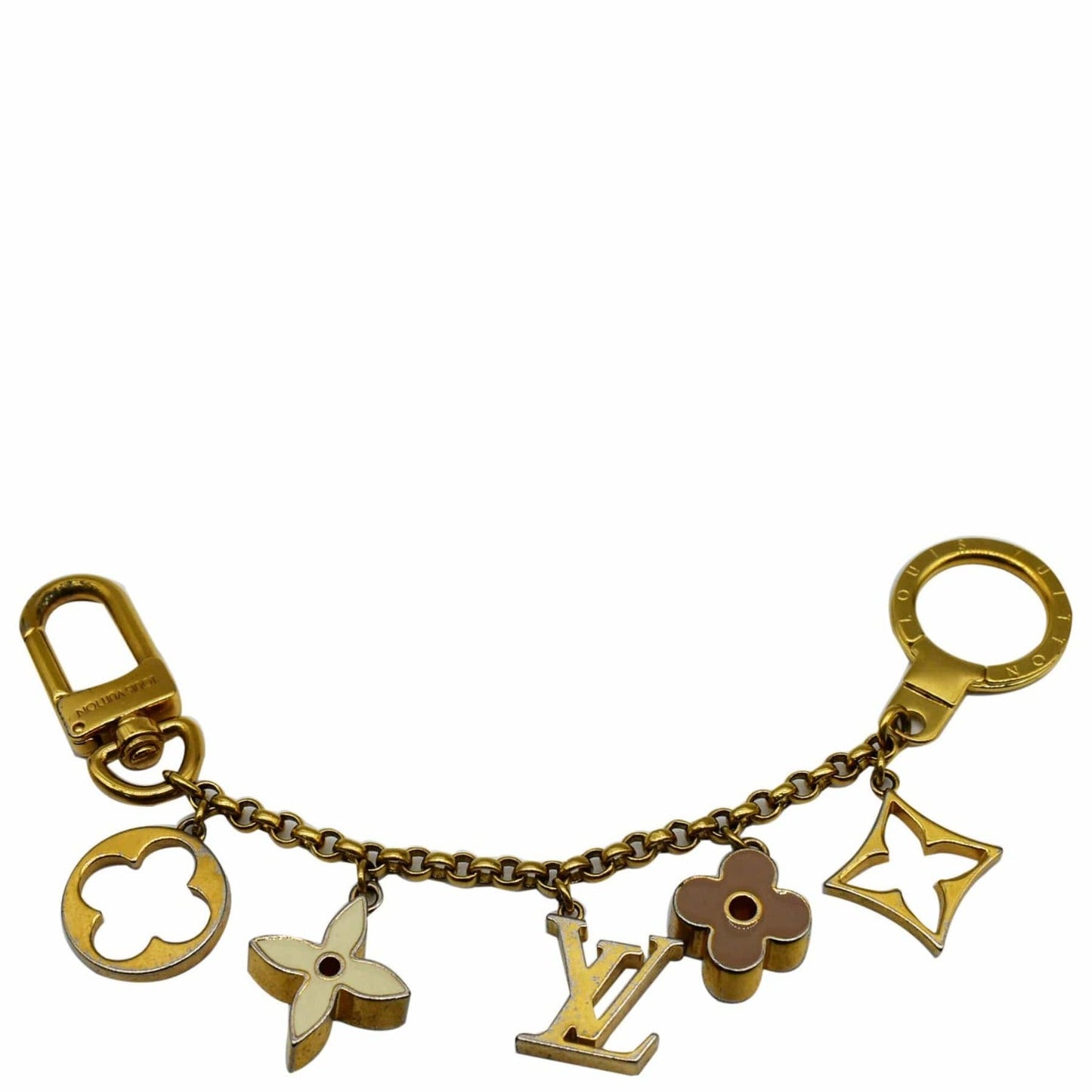 LOUIS VUITTON Fleur de Monogram Bag Charm Gold