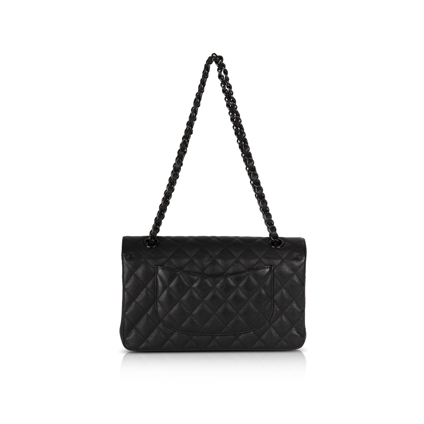 Chanel 2018 Black Calfskin Medium Classic Double Flap Bag