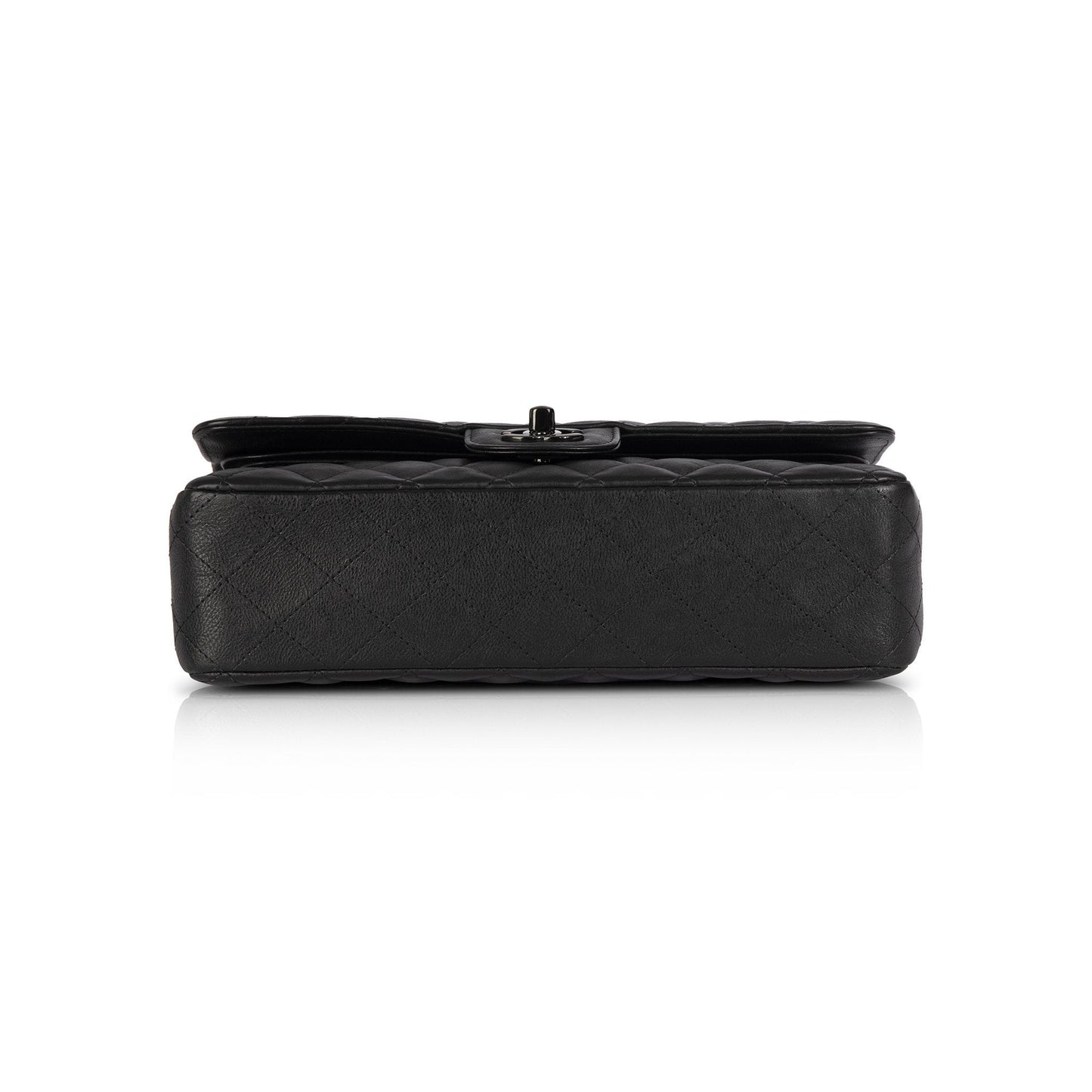 Chanel 2018 Black Calfskin Medium Classic Double Flap Bag