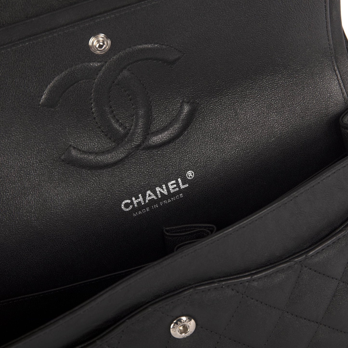 Chanel 2018 Black Calfskin Medium Classic Double Flap Bag