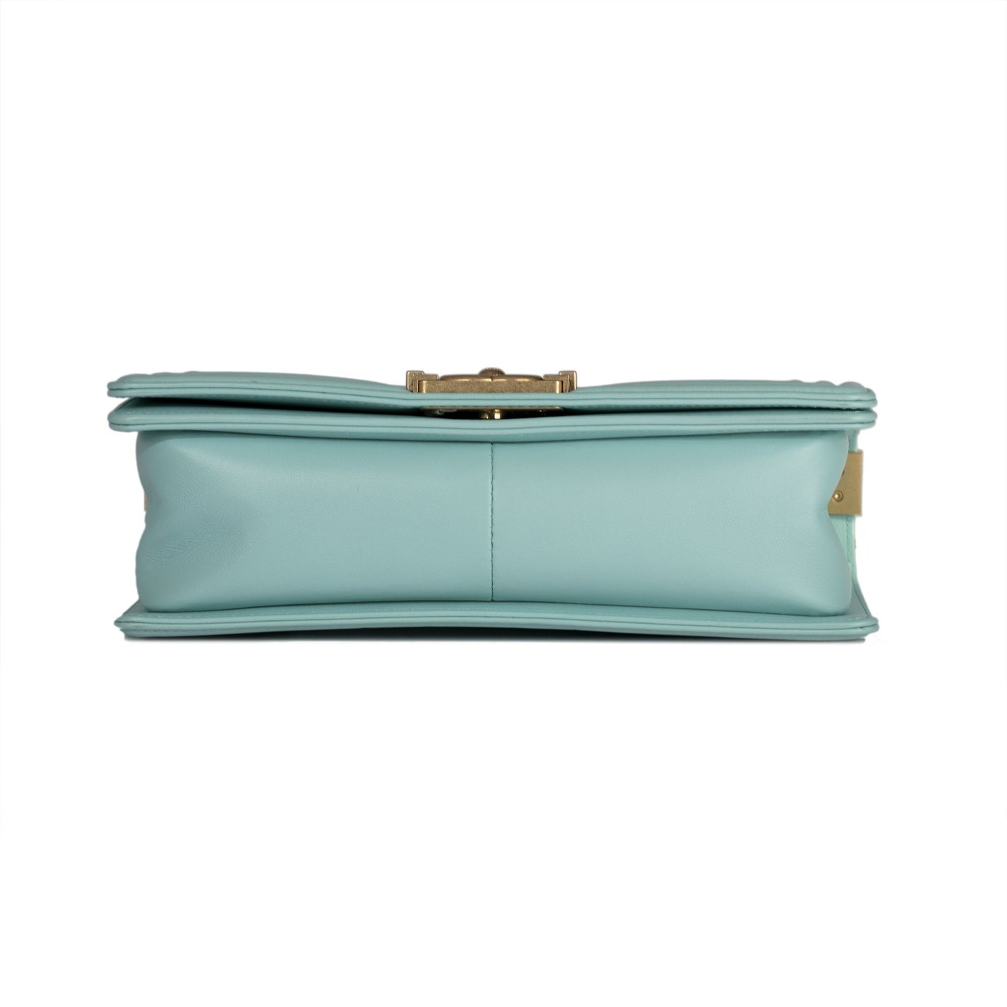 Chanel 2018 Turquoise Medium Chevron Boy Bag