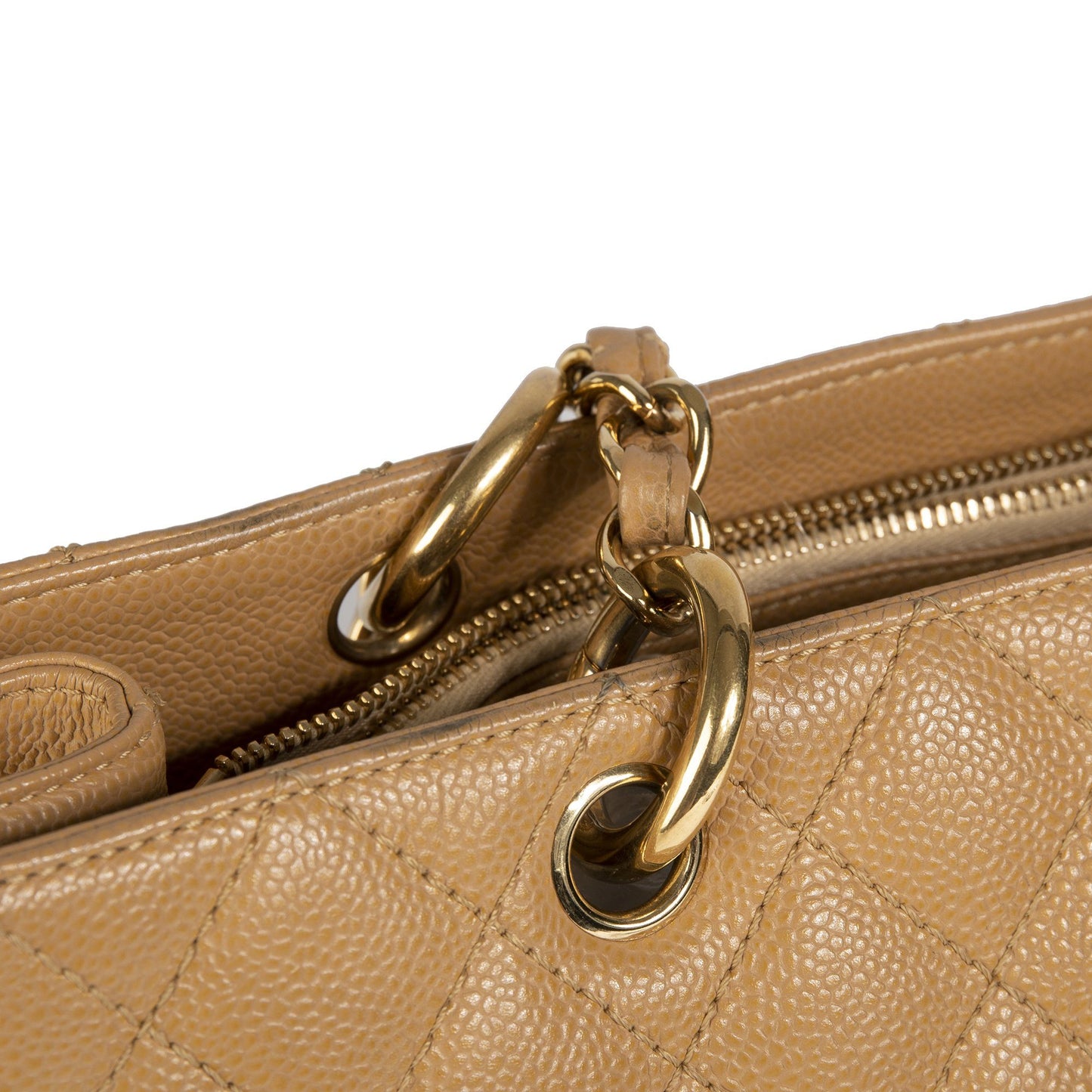 Chanel Beige Caviar Leather Grand Shopping Tote (GST)