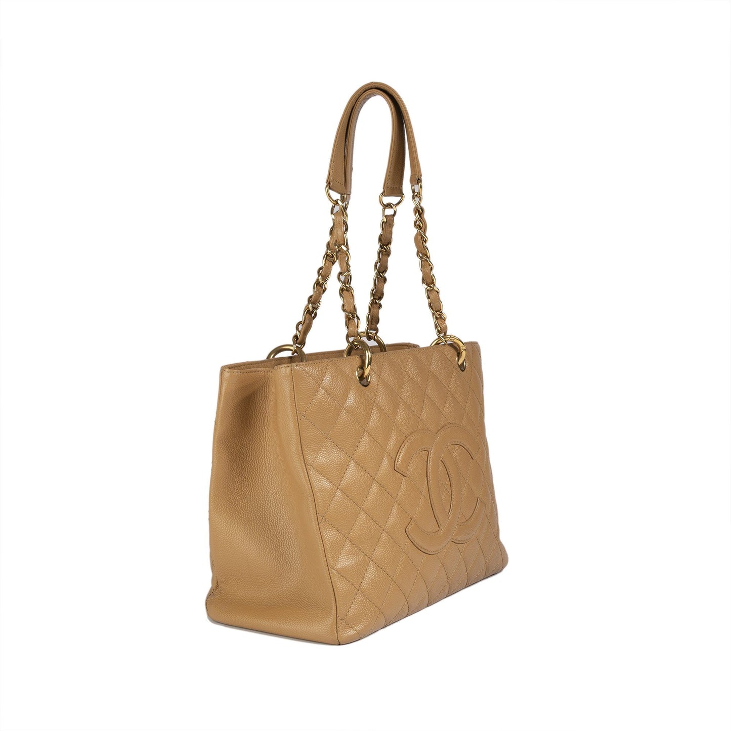 Chanel Beige Caviar Leather Grand Shopping Tote (GST)