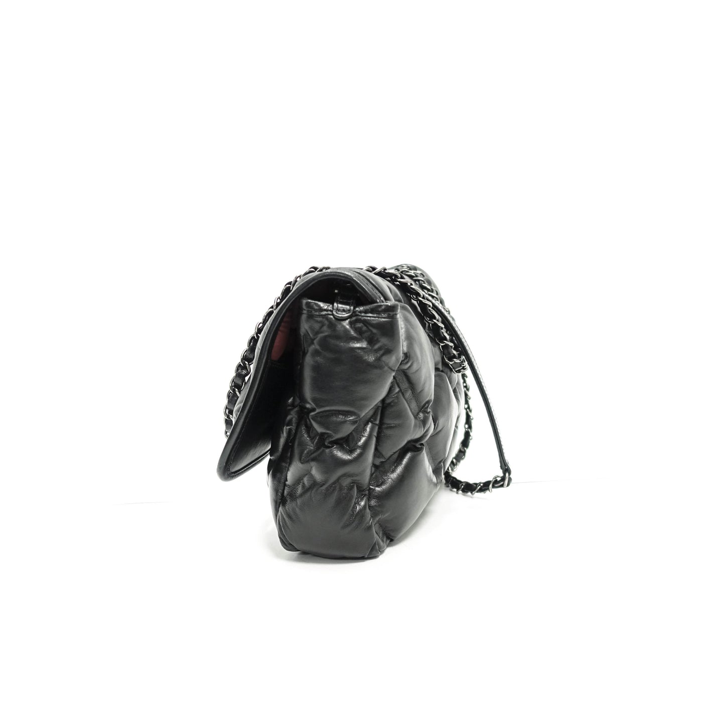 Chanel Black Bubble Chesterfield Flap Bag