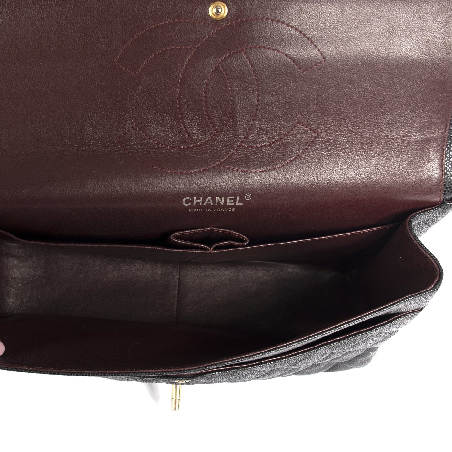 Chanel Black Caviar Classic Jumbo Double Flap Bag