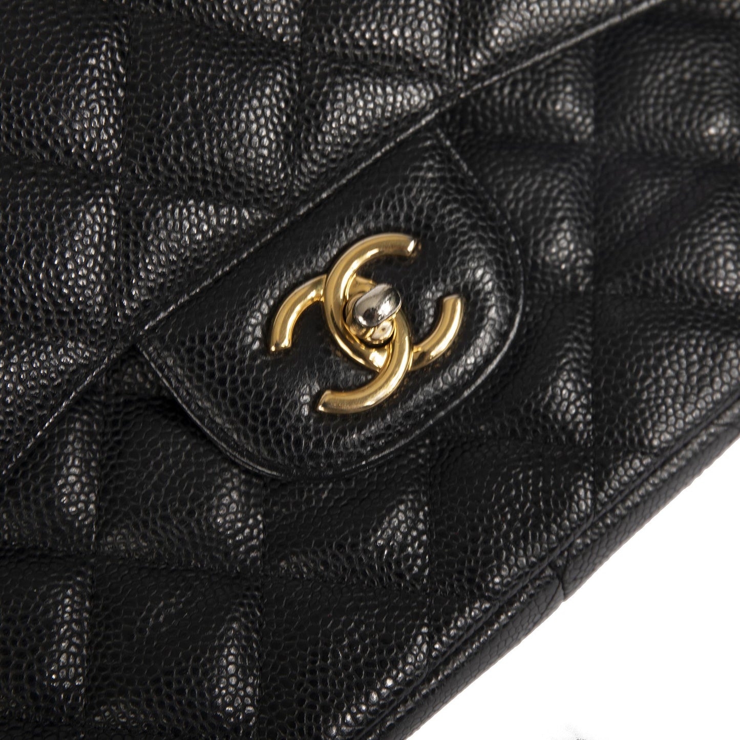 Chanel Black Caviar Classic Jumbo Double Flap Bag