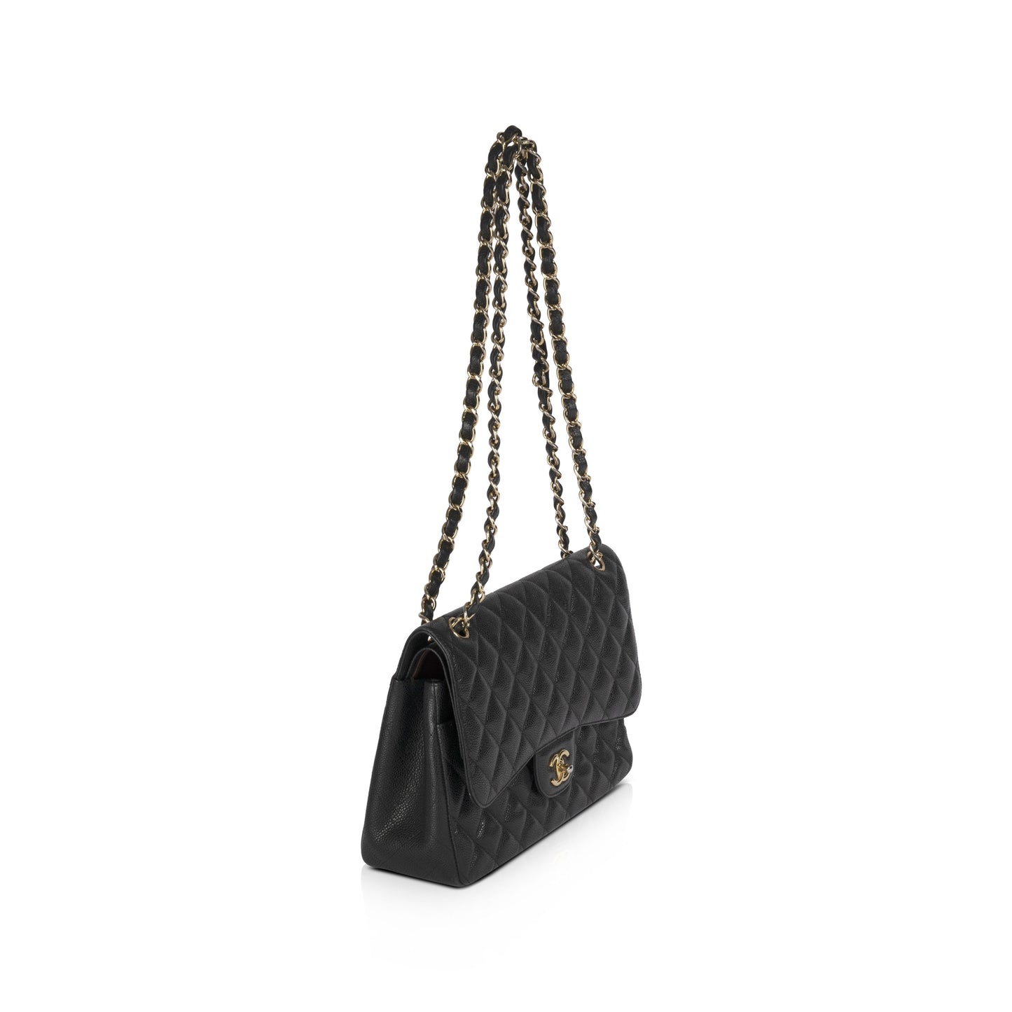 Chanel Black Caviar Classic Jumbo Double Flap Bag