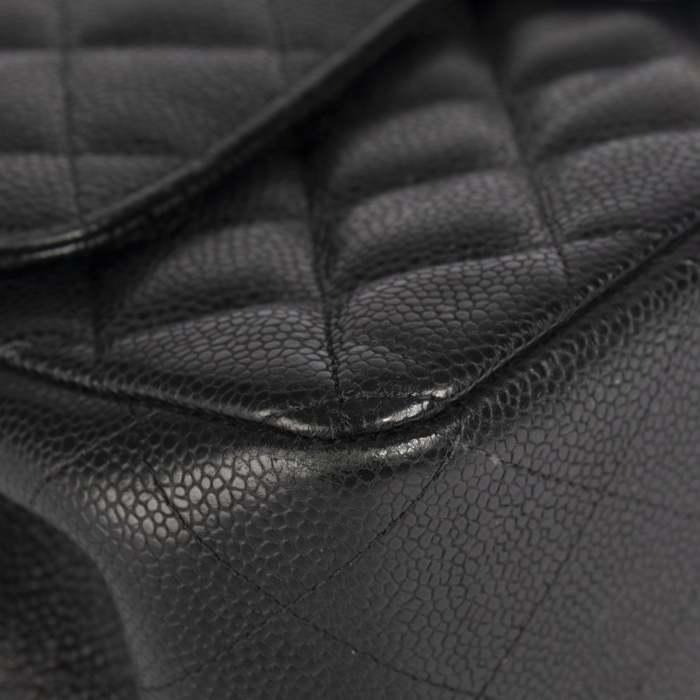 Chanel Black Caviar Classic Jumbo Double Flap Bag
